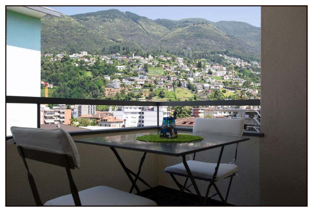 Schoene Ferienwohnung Mit Panoramablick Locarno Zewnętrze zdjęcie
